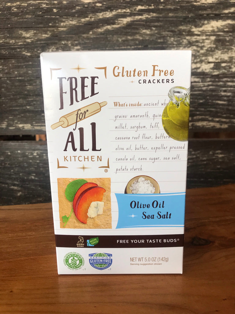Free for All Kitchen Gluten Free Crackers Olive Oil Sea Salt