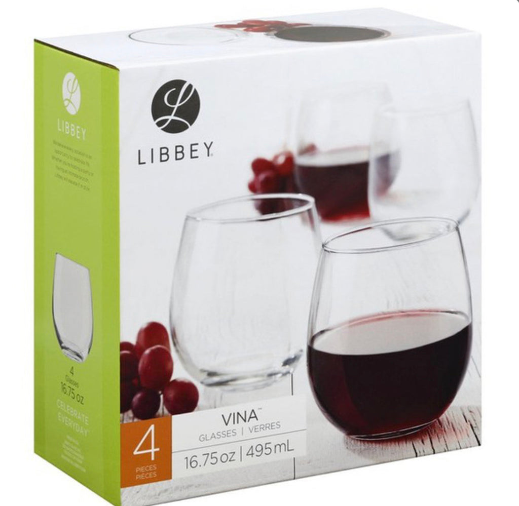 Libbey Stemless Wine Glasses