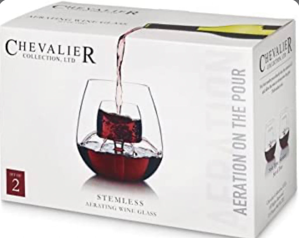 chevalier stemless aerating wine glass